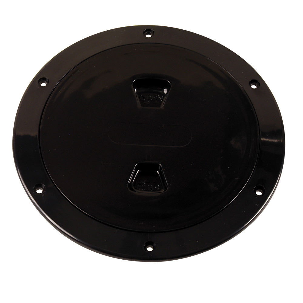 Beckson 6" Smooth Center Screw-Out Deck Plate - Black DP60-B — Quality Boat Parts