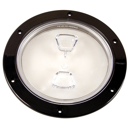 Beckson 6" Clear Center Screw-Out Deck Plate - Black DP60-B-C — Quality Boat Parts