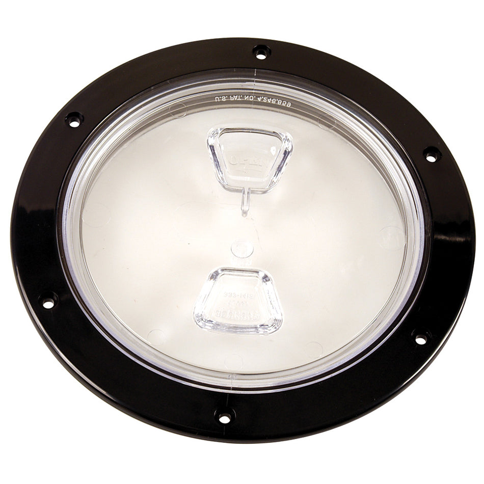 Beckson 6" Clear Center Screw-Out Deck Plate - Black DP60-B-C — Quality Boat Parts