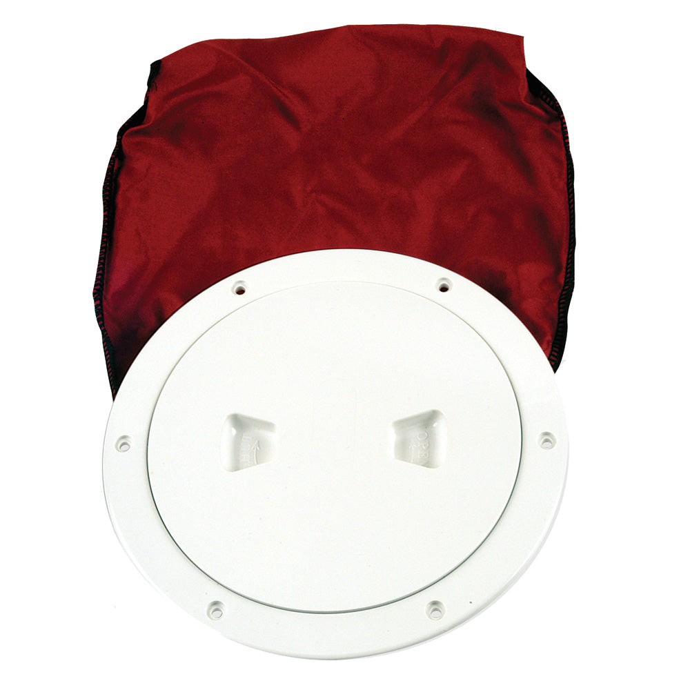 Beckson 6" Stow-Away Deck Plate - White w/12" Bag DP60BW — Quality Boat Parts