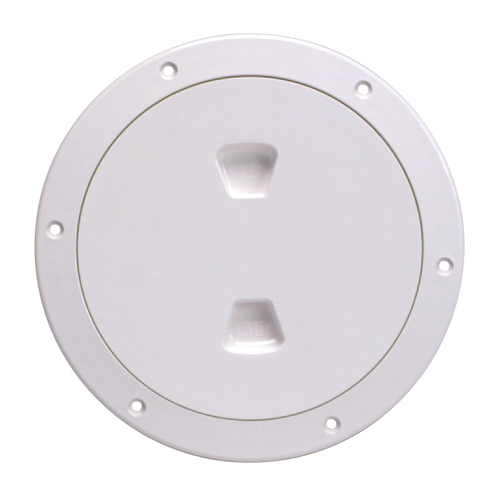 Beckson 6" Smooth Center Screw-Out Deck Plate - White DP60-W — Quality Boat Parts