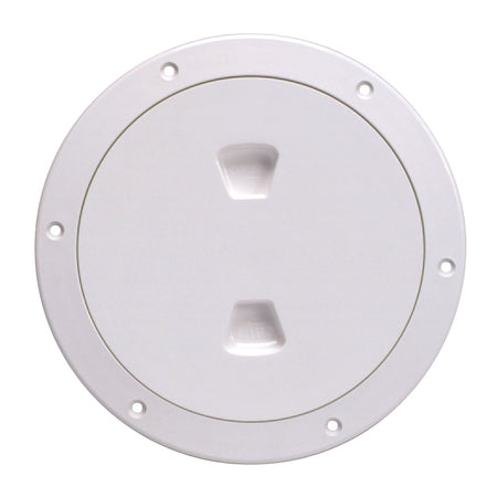 Beckson 6" Smooth Center Screw-Out Deck Plate - White DP60-W — Quality Boat Parts
