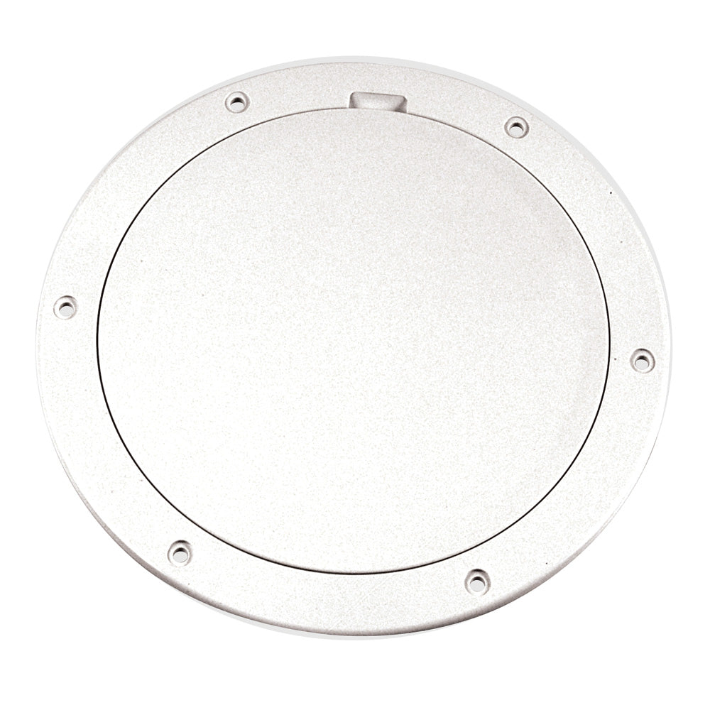 Beckson 6" Smooth Center Pry-Out Deck Plate - White DP61-W — Quality Boat Parts