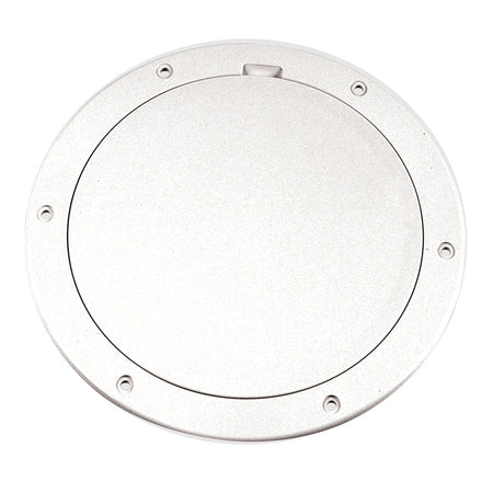 Beckson 6" Smooth Center Pry-Out Deck Plate - White DP61-W — Quality Boat Parts