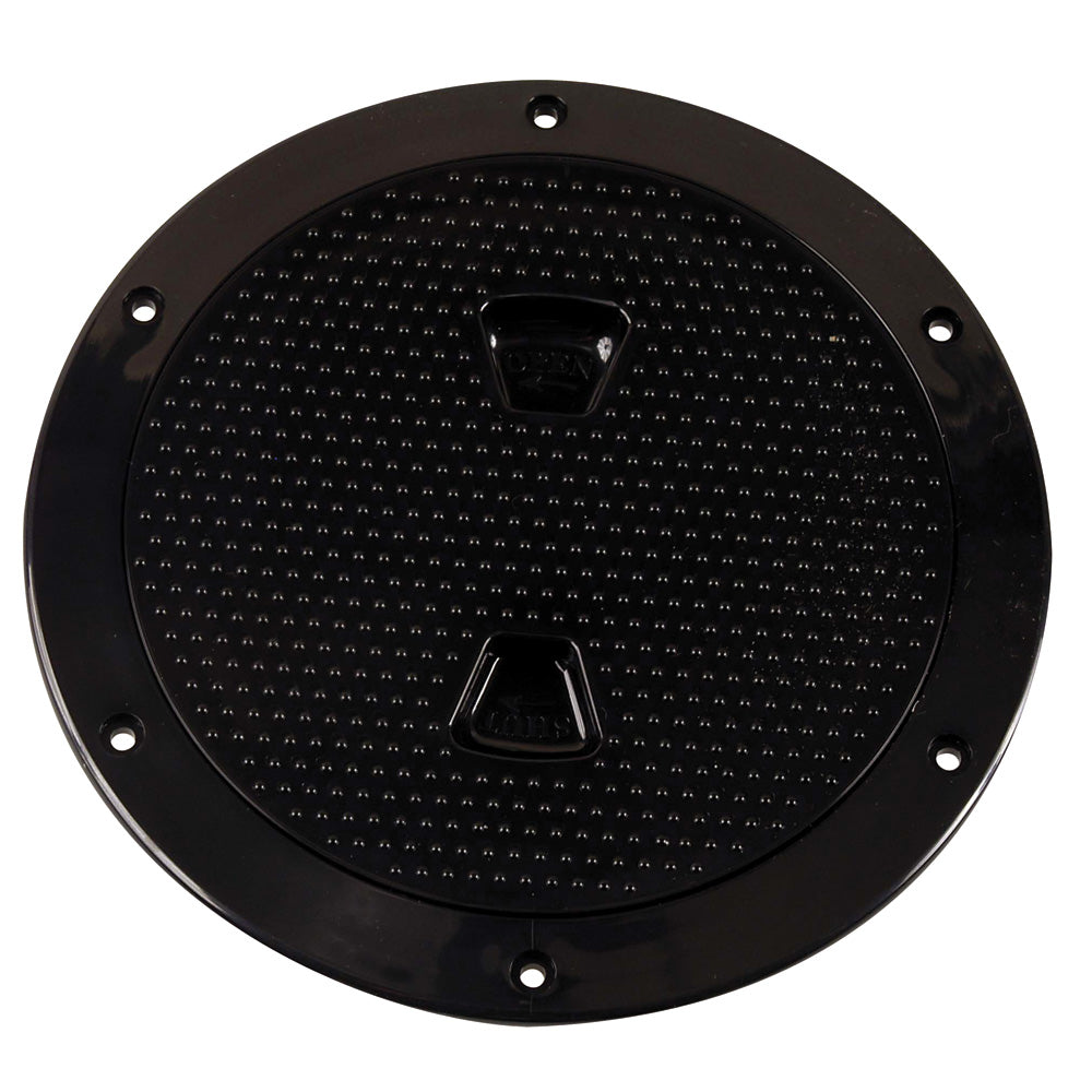 Beckson 6" Non-Skid Screw-Out Deck Plate - Black DP62-B — Quality Boat Parts