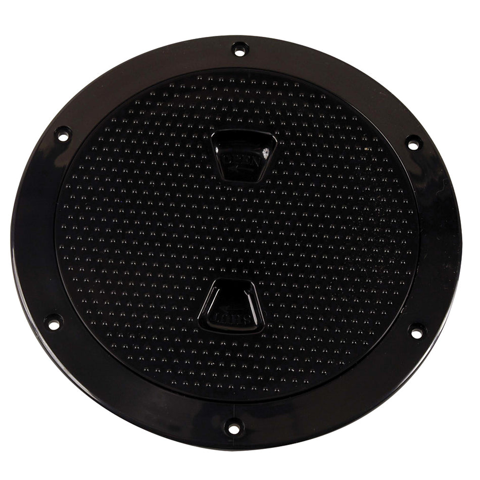 Beckson 6" Non-Skid Screw-Out Deck Plate - Black DP62-B — Quality Boat Parts