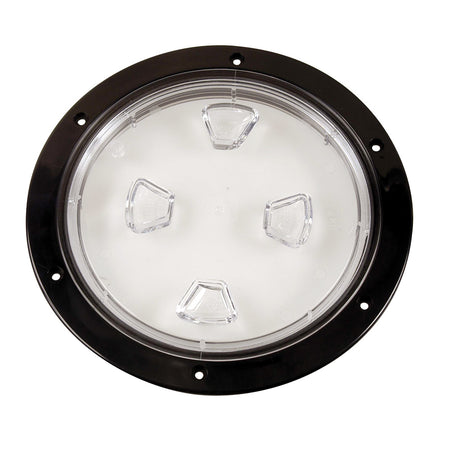 Beckson 8" Clear Center Screw-Out Deck Plate - Black DP80-B-C — Quality Boat Parts