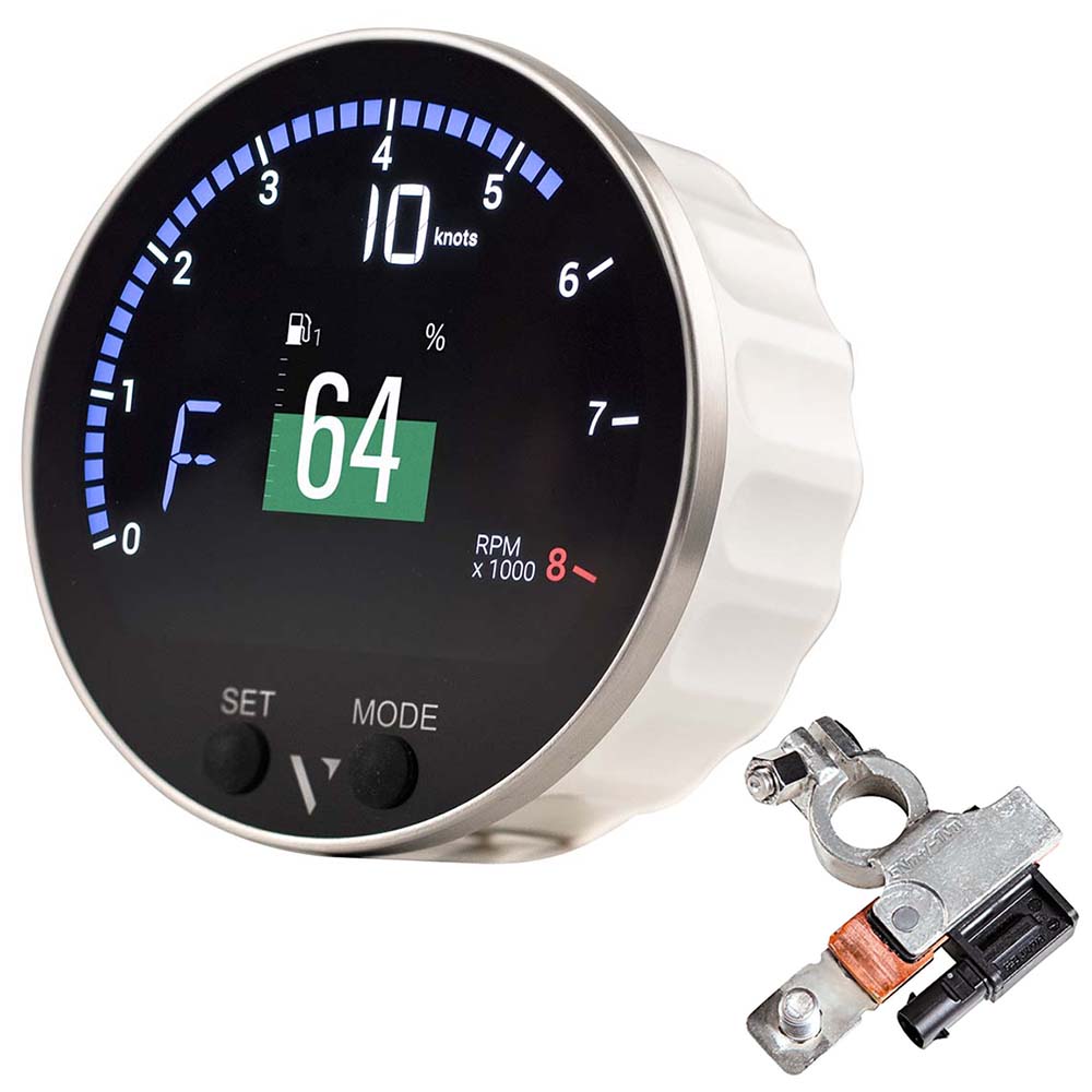 Veratron 85mm (3-3/8") VMH-35S Multifunction Gauge w/Voltage Dependent (0-5V) Sensor Input & Battery Sensor B00143502 — Quality Boat Parts