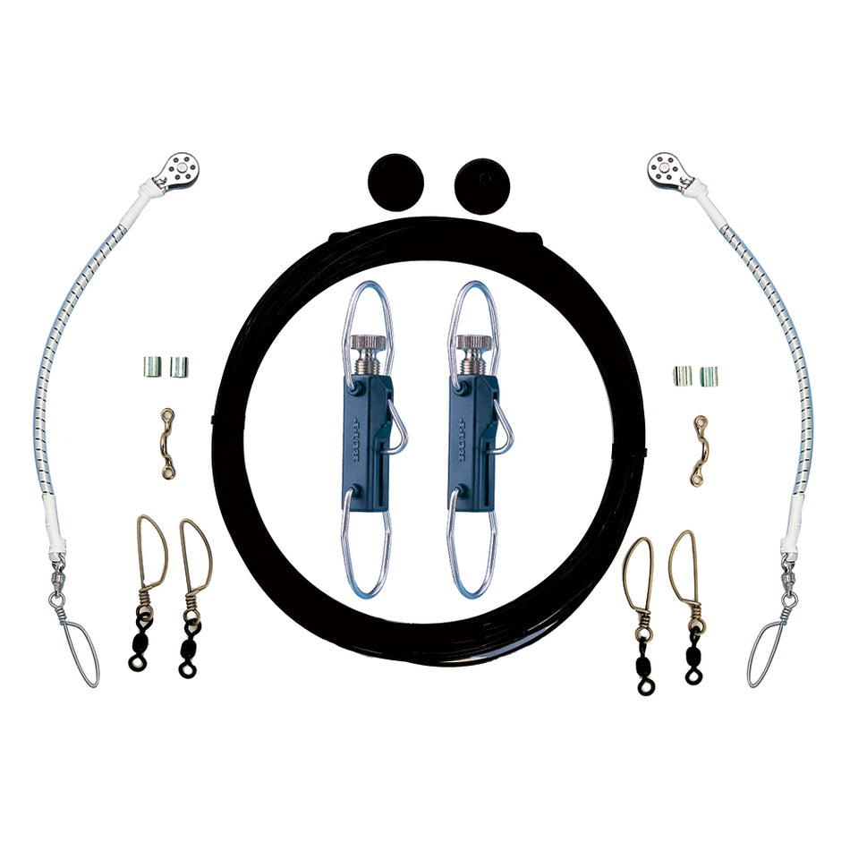 Rupp Single Rigging Kit w/Klickers - Black Mono 160' Lines CA-0110-MO — Quality Boat Parts
