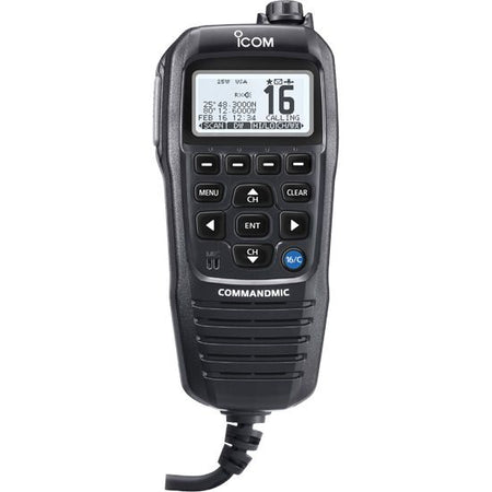 Icom HM195GB Command Mic IV Black Second Station HM195GB 61 EXP — Quality Boat Parts