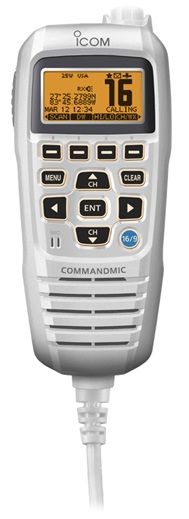 Icom HM195SW Command Mic IV Super White Second Station HM195SW 42 EXP — Quality Boat Parts