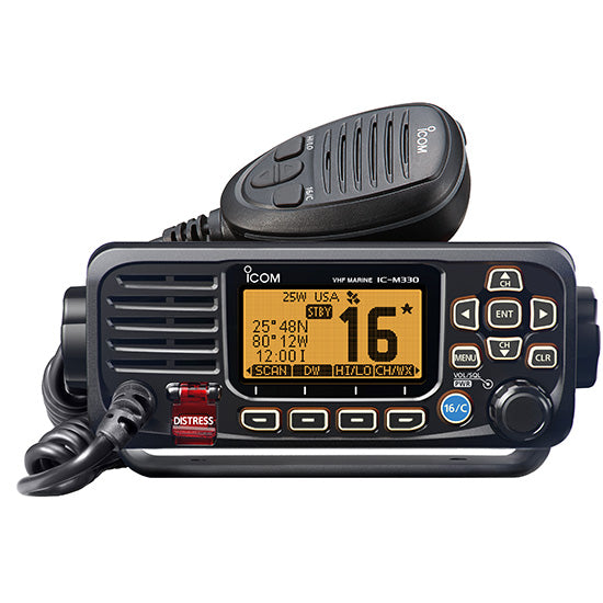 Icom M330G Black VHF With GPS M330G Black — Quality Boat Parts