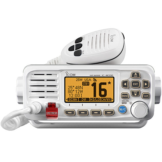 Icom M330G White VHF With GPS M330G WHITE — Quality Boat Parts