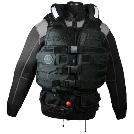 First Watch HBV-100 High Buoyancy Tactical Vest - Black - Medium to XL HBV-100-BK-M-XL — Quality Boat Parts