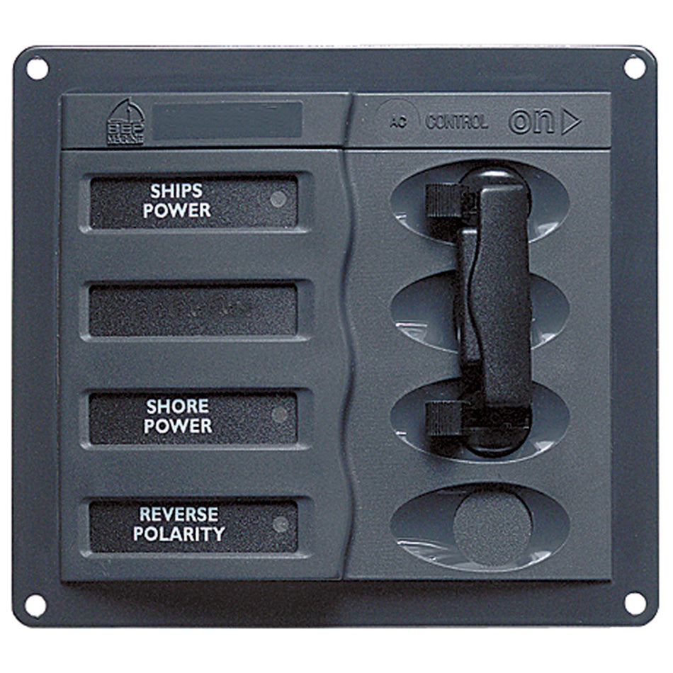 BEP AC Circuit Breaker Panel without Meters, Double Pole Change Over Panel 900-ACCH-110V — Quality Boat Parts