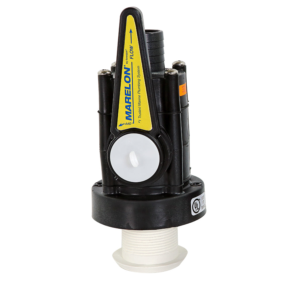 Forespar Marelon Full-Flow Seacock & 1-1/4" Mushroom Through-Hull 904045ABYC — Quality Boat Parts