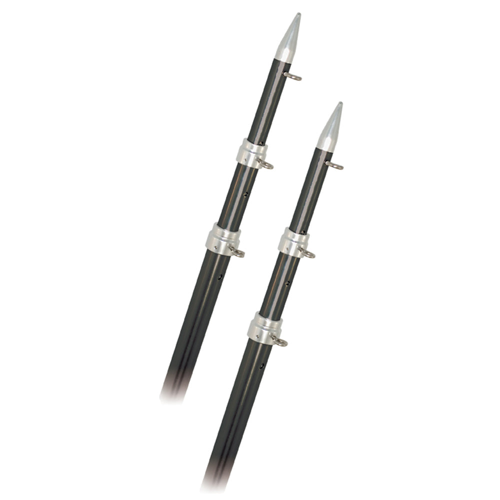 Rupp 15' Telescopic Carbon Fiber Outrigger Poles 1.5" - Silver A0-1500-CFT — Quality Boat Parts