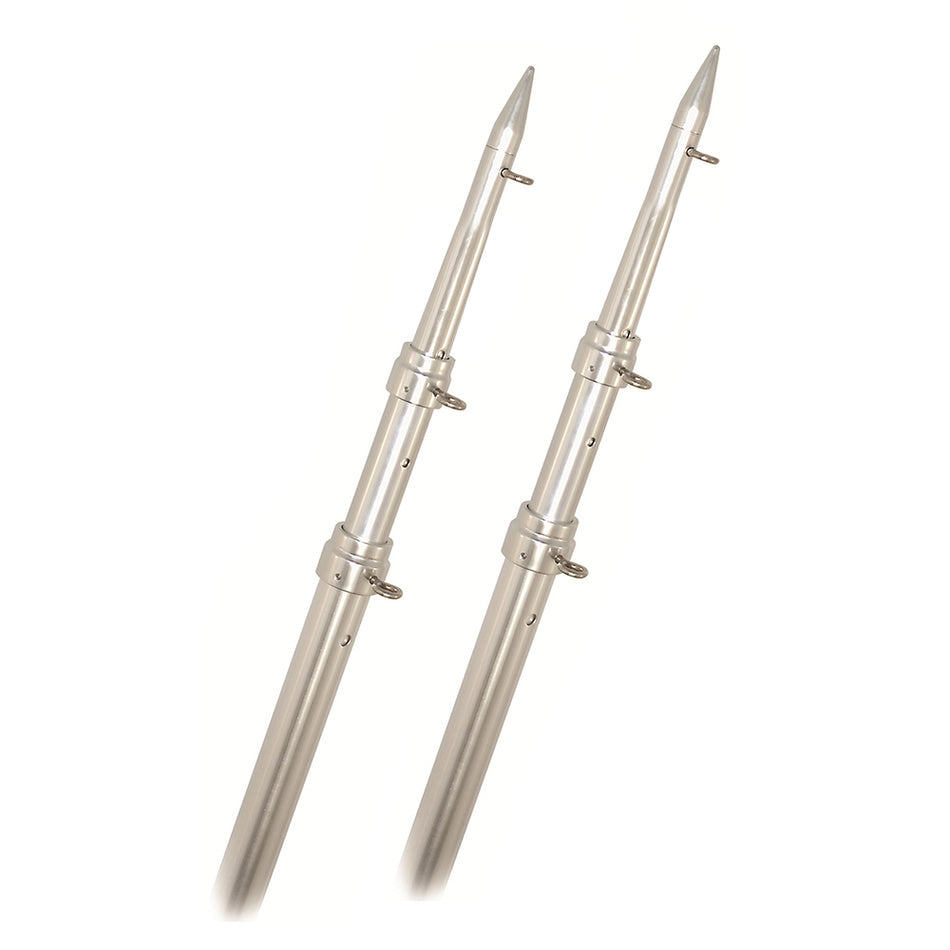 Rupp Top Gun Telescoping Outrigger Poles - Aluminum/Silver - 15' A0-1500-TEL — Quality Boat Parts