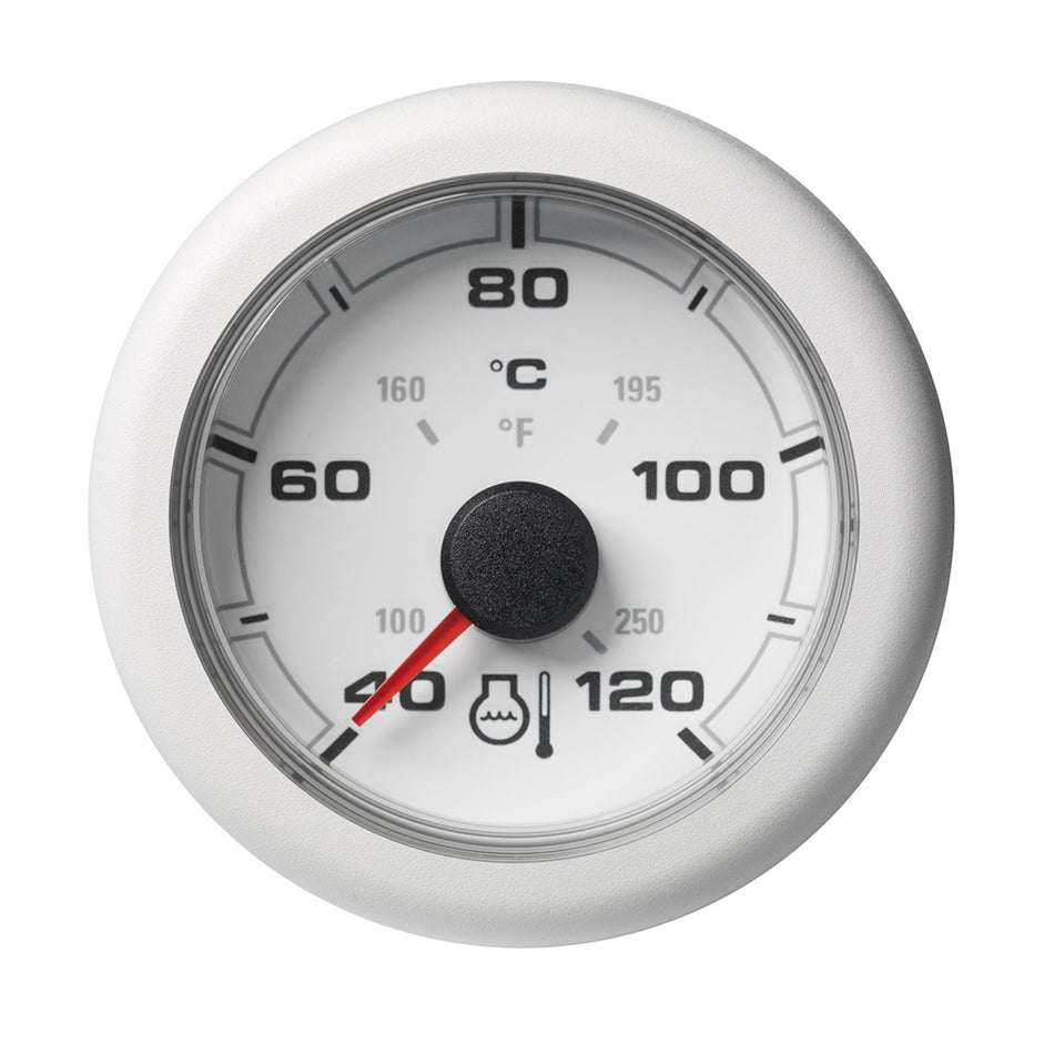 Veratron 52MM (2-1/16") OceanLink Coolant Temperature Gauge - 120°C/250°F - White Dial & Bezel A2C1065970001 — Quality Boat Parts