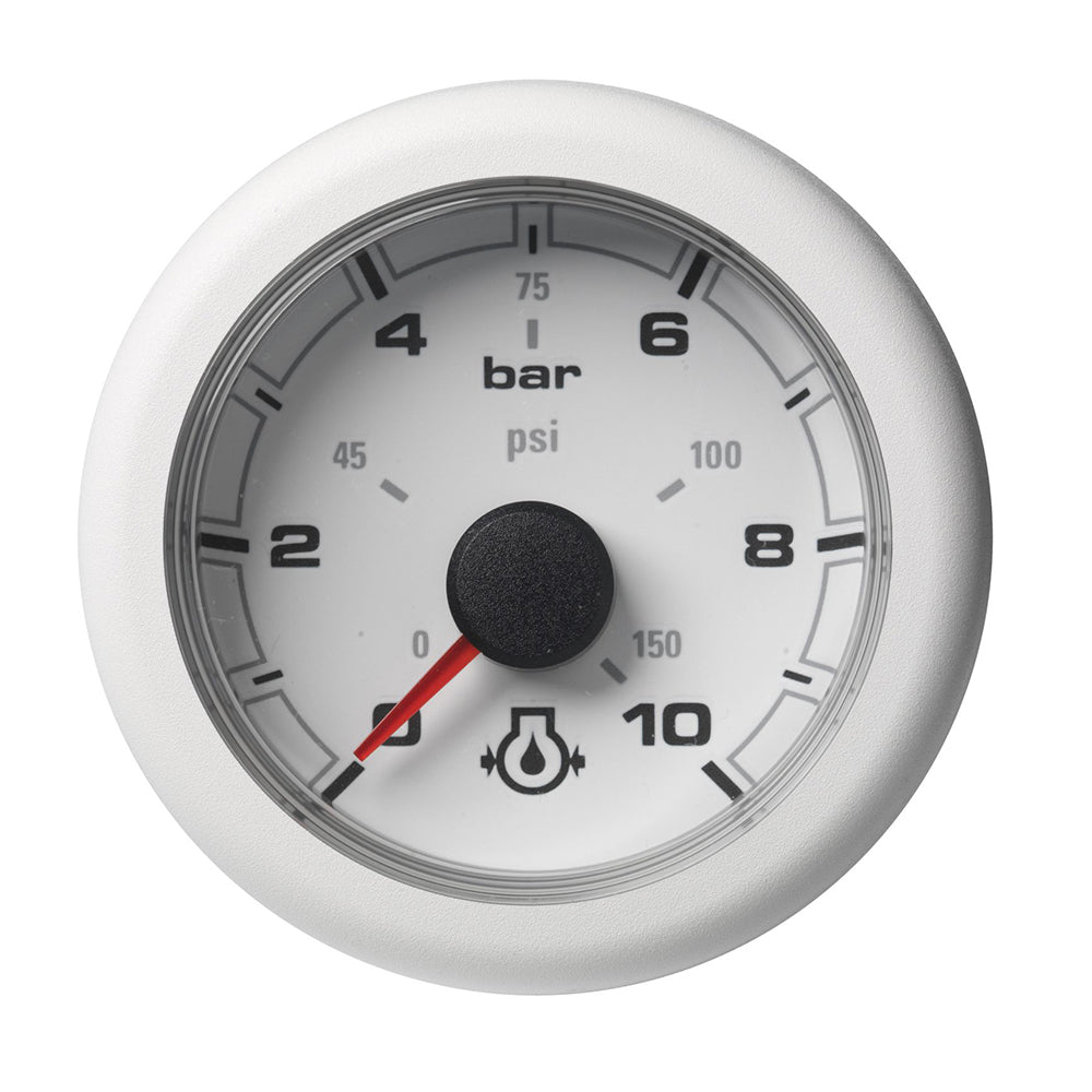 Veratron 52MM (2-1/16") OceanLink Engine Oil Pressure - 10 Bar/150 PSI - White Dial & Bezel A2C1066010001 — Quality Boat Parts
