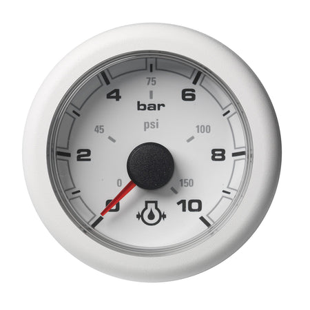 Veratron 52MM (2-1/16") OceanLink Engine Oil Pressure - 10 Bar/150 PSI - White Dial & Bezel A2C1066010001 — Quality Boat Parts