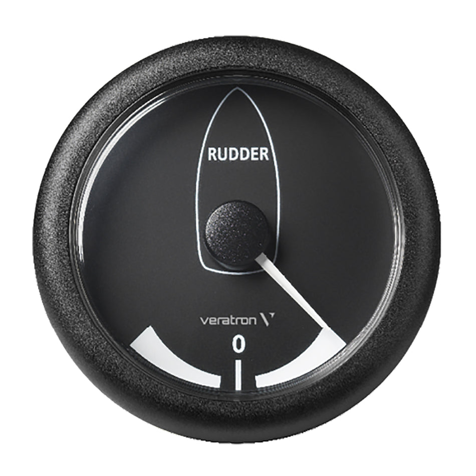 Veratron 3-3/8" (85MM) ViewLine Rudder Angle Indicator -45°/+45° - 8 to 32V - Black Dial & Bezel A2C59512410 — Quality Boat Parts