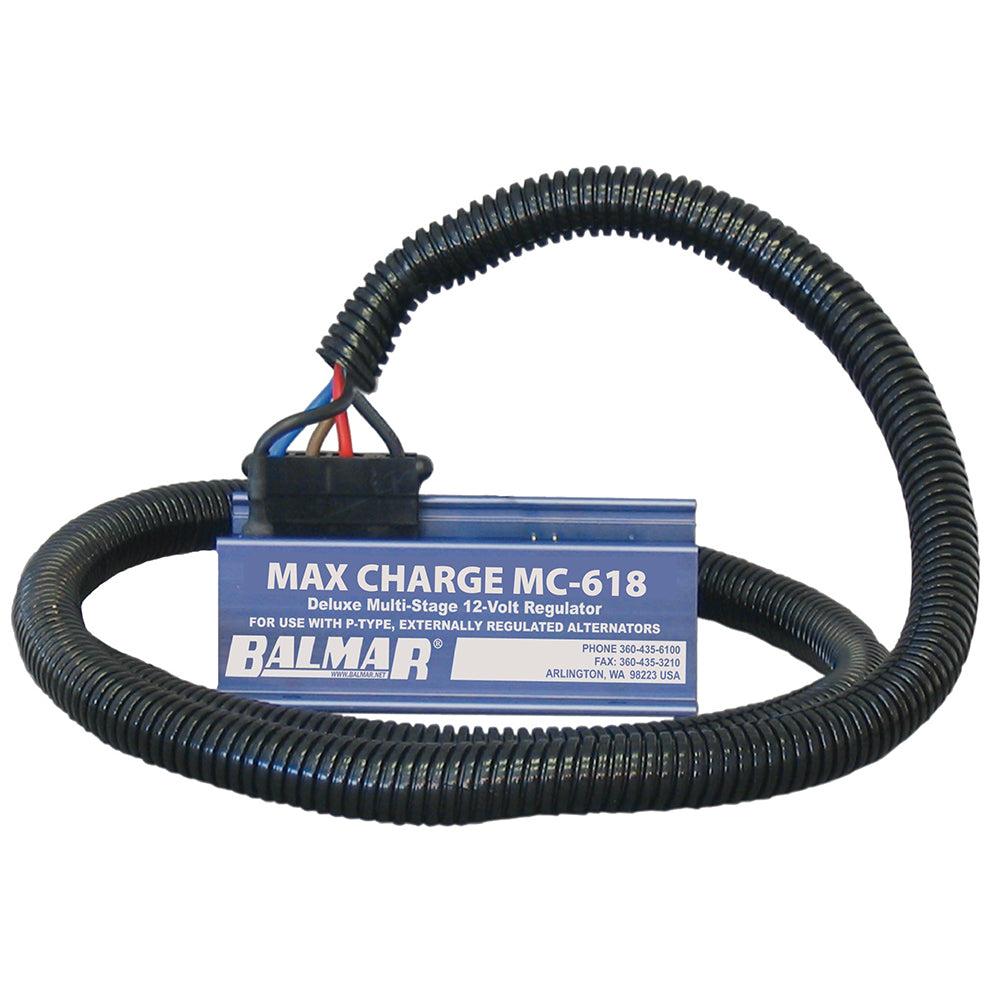 Balmar Max Charge MC-618 Multi-Stage Regulator w/ 54" Harness - 12V MC-618-H — Quality Boat Parts