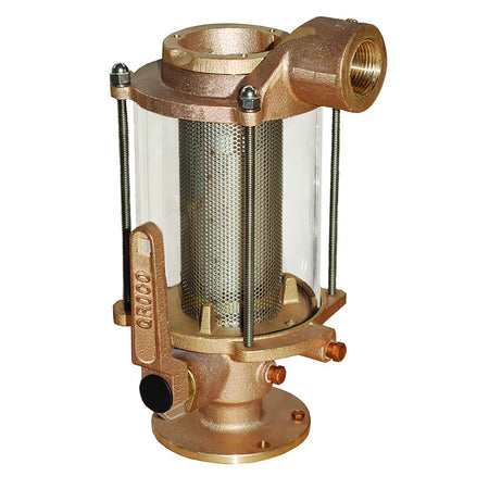 GROCO 1-1/4" Ball Valve/Seacock & Raw Water Strainer Combo BVS-1250 — Quality Boat Parts