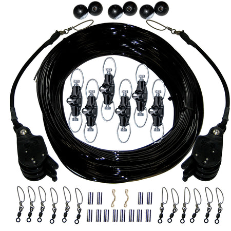 Rupp Triple Rigging Kit W/Lok-Ups & Nok-Outs - 520' Black Mono Cord CA-0160-MO — Quality Boat Parts