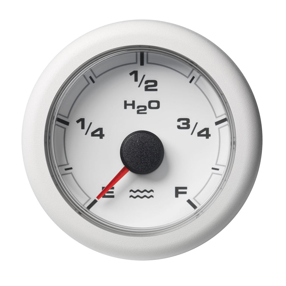 Veratron 52MM (2-1/16") OceanLink Fresh Water Empty Gauge - White Dial & Bezel A2C1065920001 — Quality Boat Parts