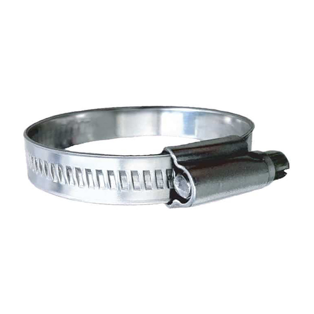 Trident Marine 316 SS Non-Perforated Worm Gear Hose Clamp - 15/32" Band - (5/8" – 15/16") Clamping Range - 10-Pack - SAE Size 8 710-0121 — Quality Boat Parts