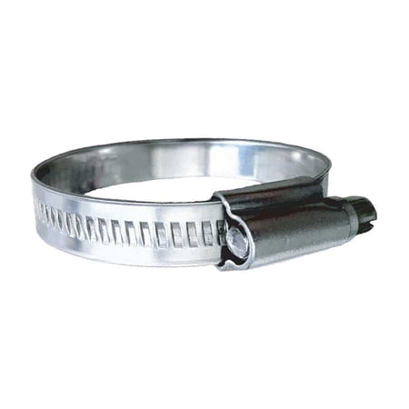 Trident Marine 316 SS Non-Perforated Worm Gear Hose Clamp - 15/32" Band - (5/8" – 15/16") Clamping Range - 10-Pack - SAE Size 8 710-0121 — Quality Boat Parts