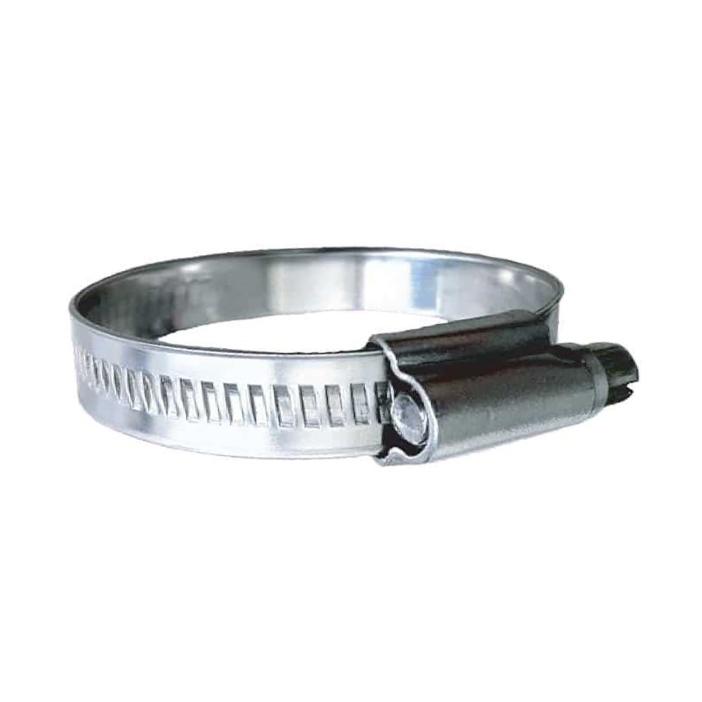 Trident Marine 316 SS Non-Perforated Worm Gear Hose Clamp - 15/32" Band - (3/4" – 1-1/8") Clamping Range - 10-Pack - SAE Size 10 710-0581 — Quality Boat Parts