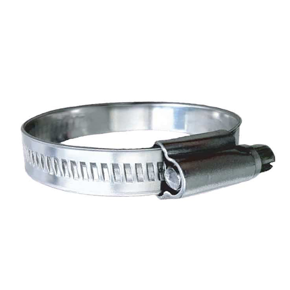 Trident Marine 316 SS Non-Perforated Worm Gear Hose Clamp - 15/32" Band - (1-3/4" – 2-1/4") Clamping Range - 10-Pack - SAE Size 28 710-1121 — Quality Boat Parts
