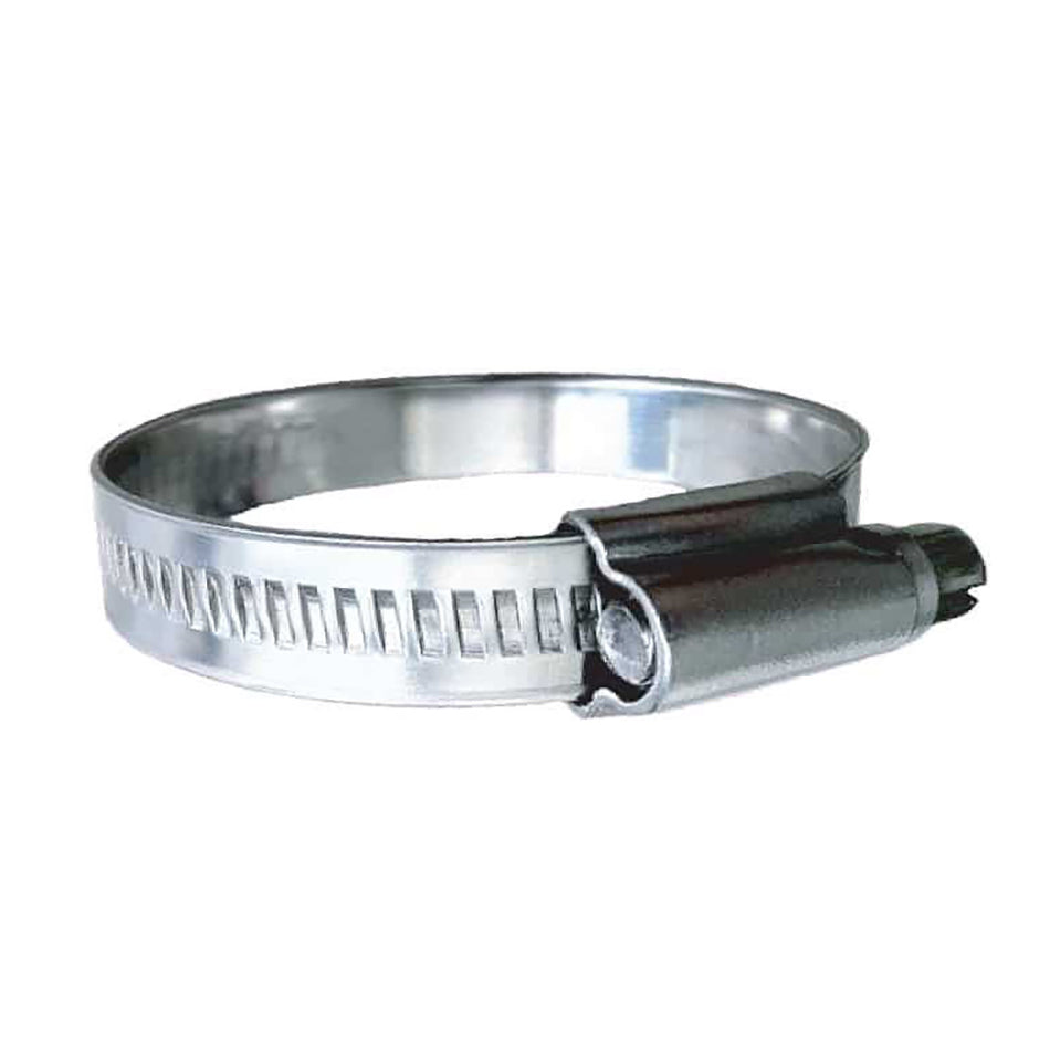 Trident Marine 316 SS Non-Perforated Worm Gear Hose Clamp - 15/32" Band - (1-1/4" – 1-3/4") Clamping Range - 10-Pack - SAE Size 20 710-1141 — Quality Boat Parts