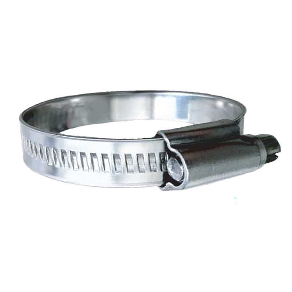 Trident Marine 316 SS Non-Perforated Worm Gear Hose Clamp - 3/8" Band - (1-1/2" - 2") Clamping Range - 10-Pack - SAE Size 24 710-1381 — Quality Boat Parts