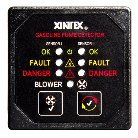 Fireboy-Xintex Gasoline Fume Detector w/Dual Channel & Blower Control - 12/24V G-2BB-R — Quality Boat Parts