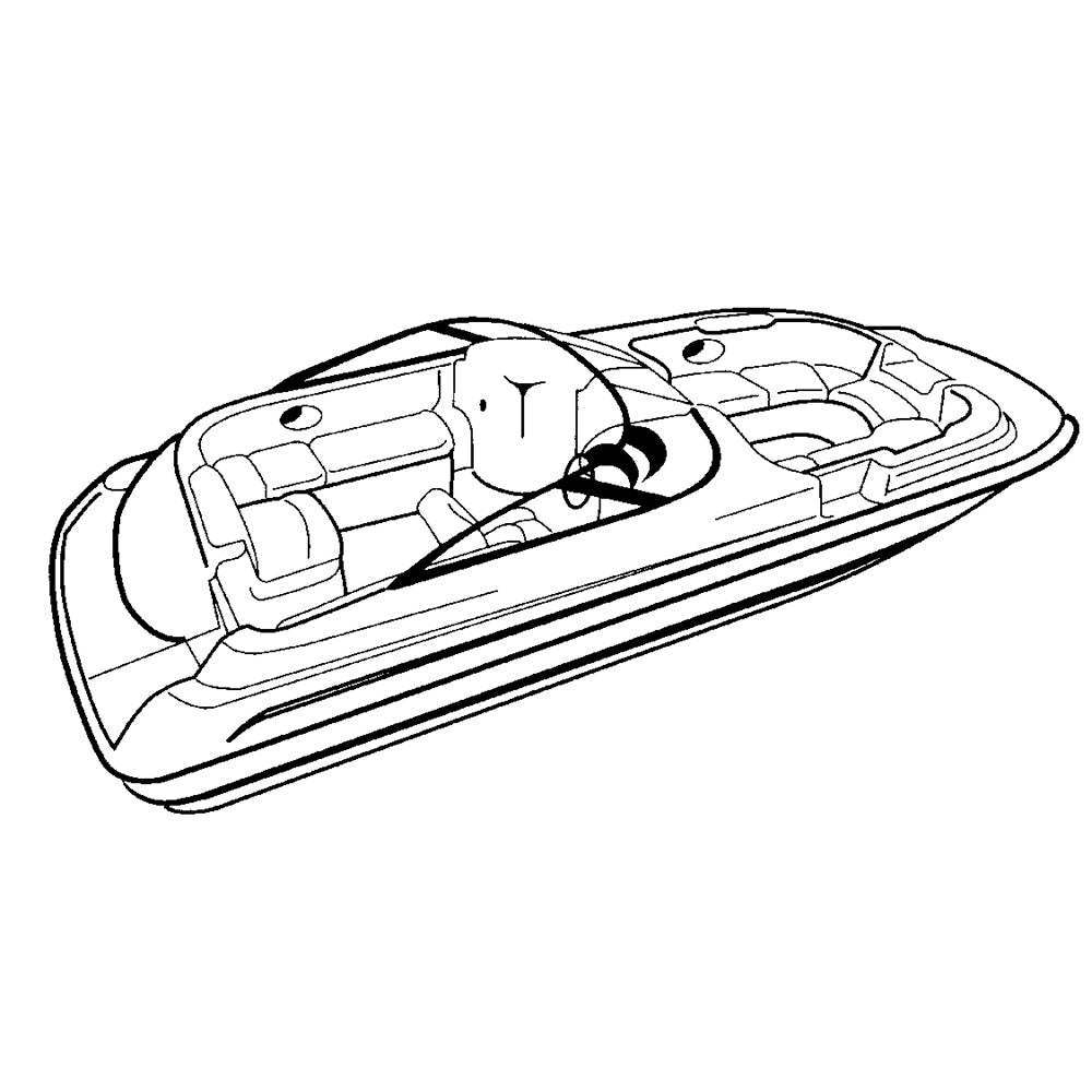 Carver Performance Poly-Guard Styled-to-Fit Boat Cover f/20.5' Sterndrive Deck Boats w/Walk-Thru Windshield - Grey 95120P-10 — Quality Boat Parts