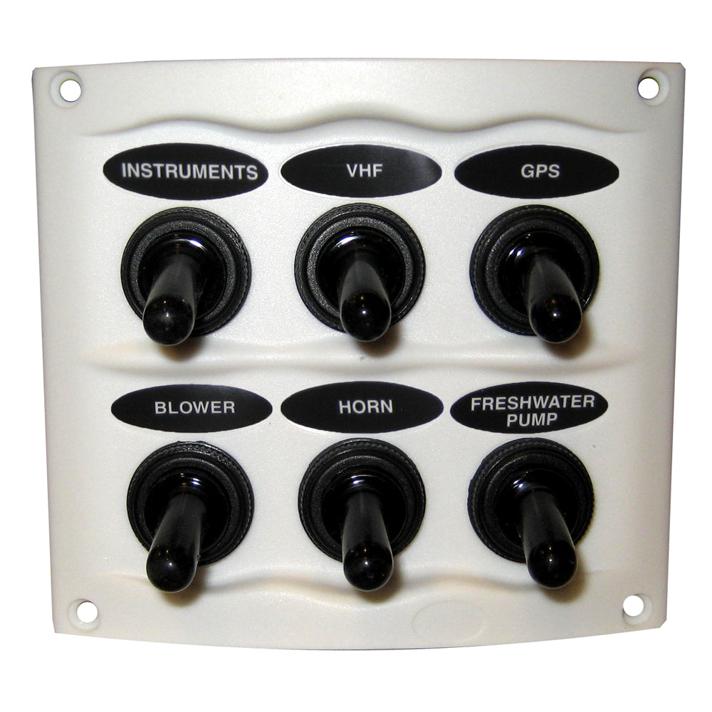 BEP Waterproof Panel - 6 Switches - White 900-6WPW — Quality Boat Parts
