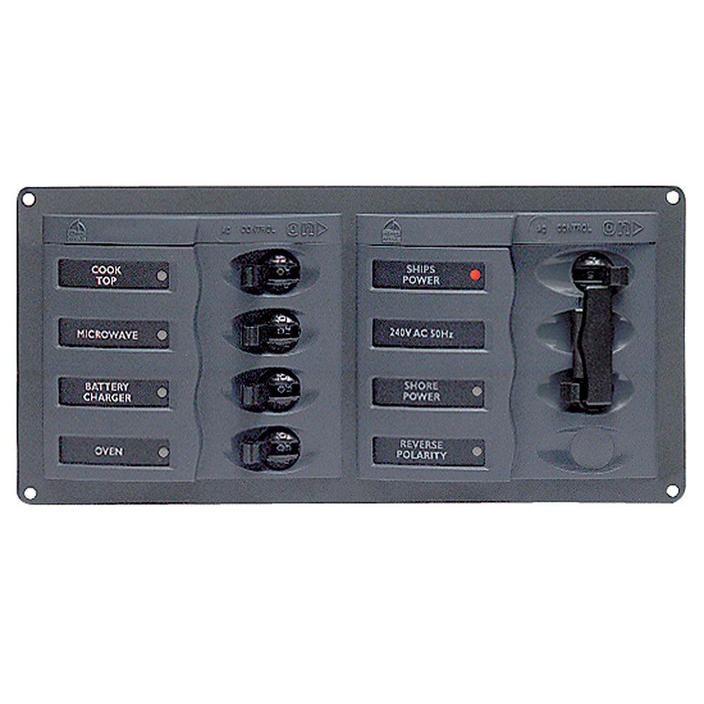 BEP AC Circuit Breaker Panel w/o Meters, 4 Way Panel 2 Mains - 110V 900-AC1-110V — Quality Boat Parts