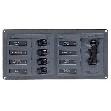 BEP AC Circuit Breaker Panel w/o Meters, 4 Way Panel 2 Mains - 110V 900-AC1-110V — Quality Boat Parts