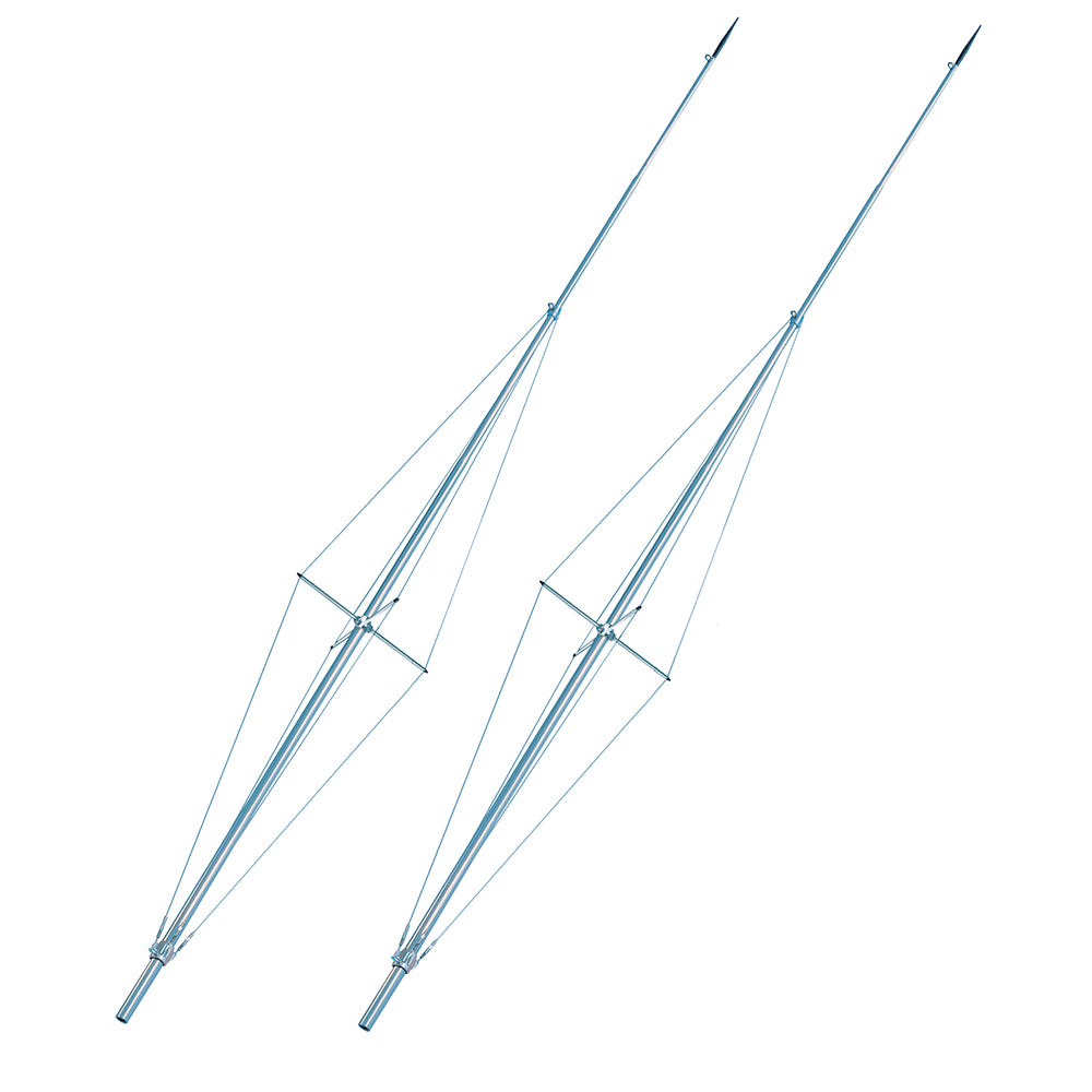 Rupp 20' Single Spreader Sidekick Outrigger Poles - Silver/Silver - Pair A1-2000-MIN — Quality Boat Parts