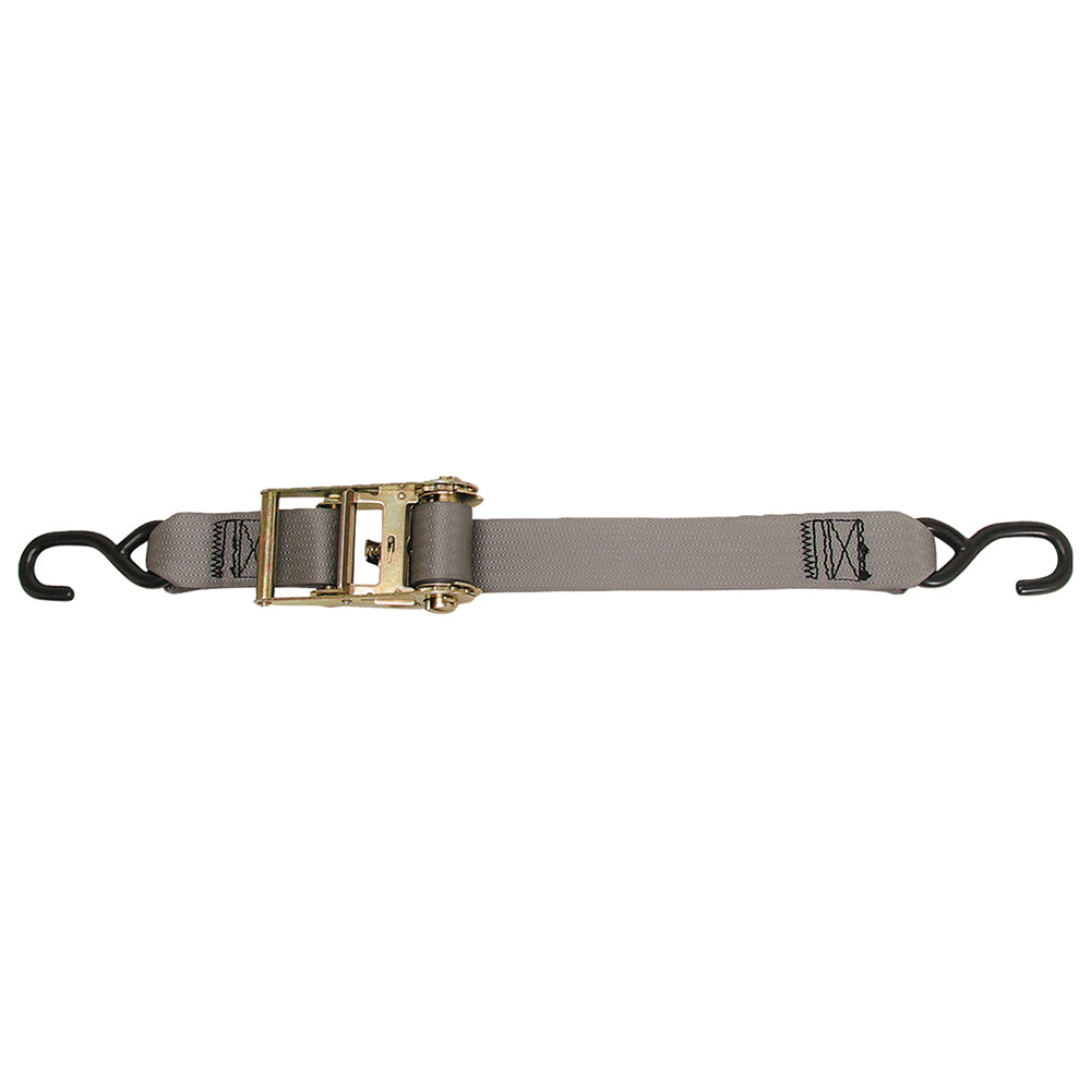 CargoBuckle Multipurpose Ratchet Strap Tie-Down w/S-Hooks - 2" x 15' F13758 — Quality Boat Parts