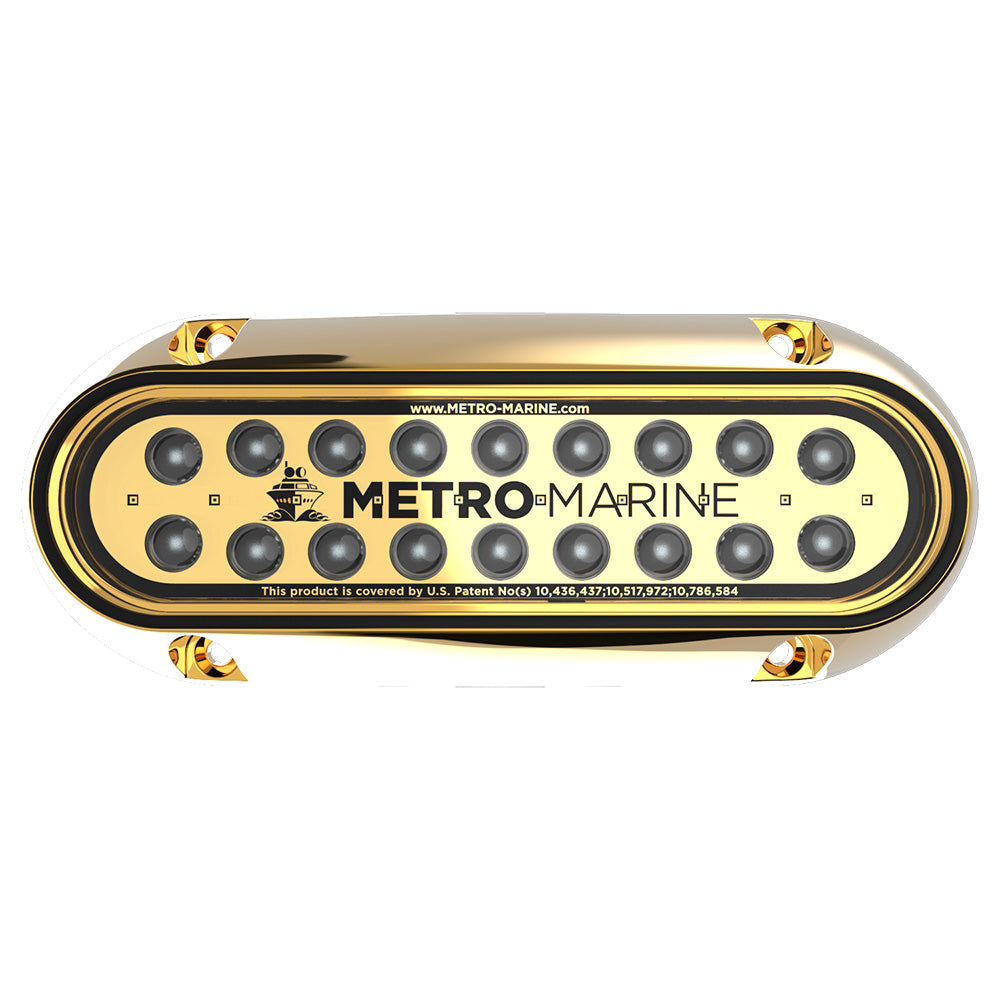 Metro Marine High-Output Elongated Underwater Light w/Intelligent Monochromatic LEDs - Aqua, 90° Beam F-BME1-H-A3-90 — Quality Boat Parts