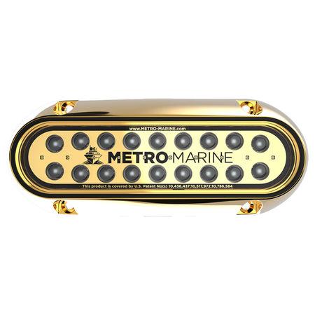 Metro Marine High-Output Elongated Underwater Light w/Intelligent Monochromatic LEDs - Aqua, 90° Beam F-BME1-H-A3-90 — Quality Boat Parts