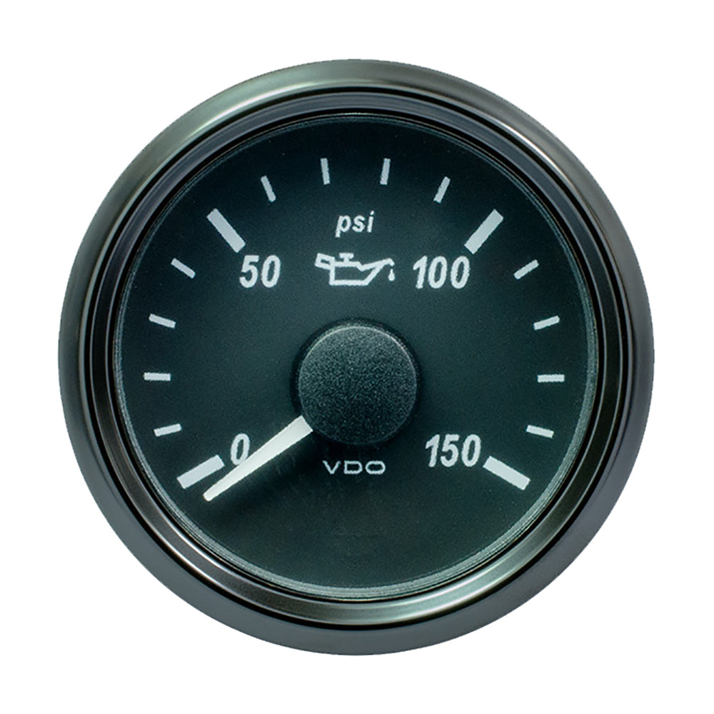 VDO SingleViu 52mm (2-1/16") Oil Pressure Gauge - 150 PSI - 0-180 Ohm A2C3833300030 — Quality Boat Parts