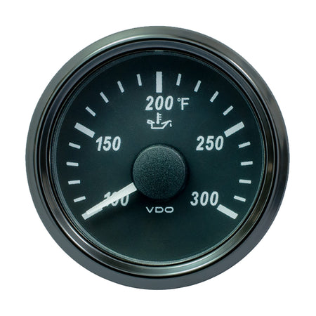 VDO SingleViu 52mm (2-1/16") Oil Temp. Gauge - 300° F - 322-18 Ohm A2C3833410030 — Quality Boat Parts