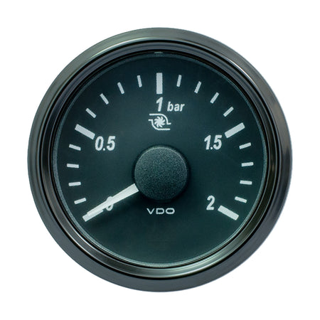 VDO SingleViu 52mm (2-1/16") Turbo Pressure Gauge - 60 PSI - 0-180 Ohm A2C3833470030 — Quality Boat Parts