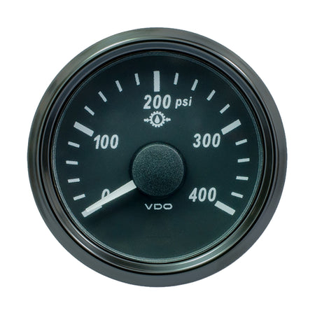 VDO SingleViu 52mm (2-1/16") Oil Pressure Gauge - 400 PSI - 0-180 Ohm A2C3833500030 — Quality Boat Parts