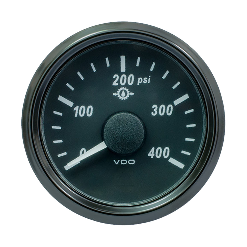 VDO SingleViu 52mm (2-1/16") Oil Pressure Gauge - 400 PSI - 0-180 Ohm A2C3833500030 — Quality Boat Parts